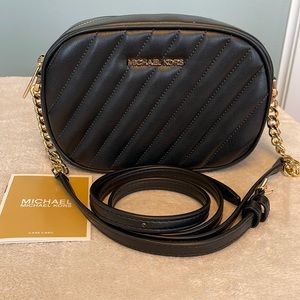 Michael Kors Rose Small Oval Camera Crossbody